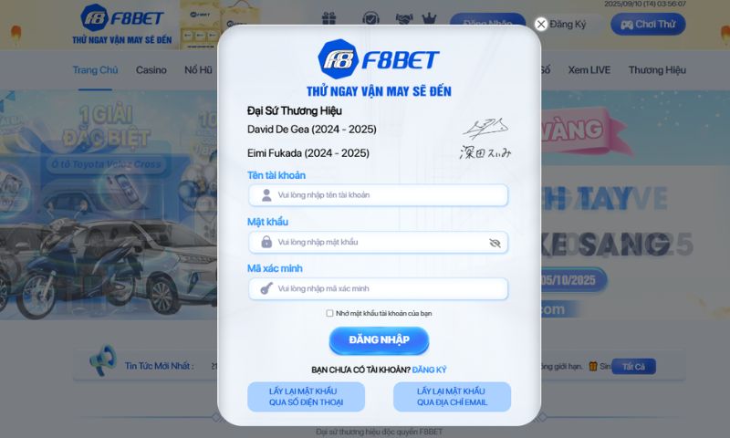 Chỉ dẫn từng bước để đăng nhập F8BET thành công